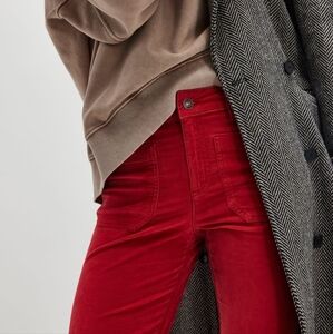 Free People Red Boot Cut Pants